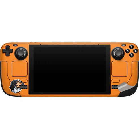 University of Tennessee-Knoxville T Logo on Orange Steam Deck Handheld Gaming Computer Skin